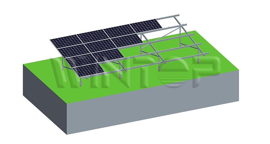 نظام تركيب الطاقة الشمسية بالبرغي الأرضي