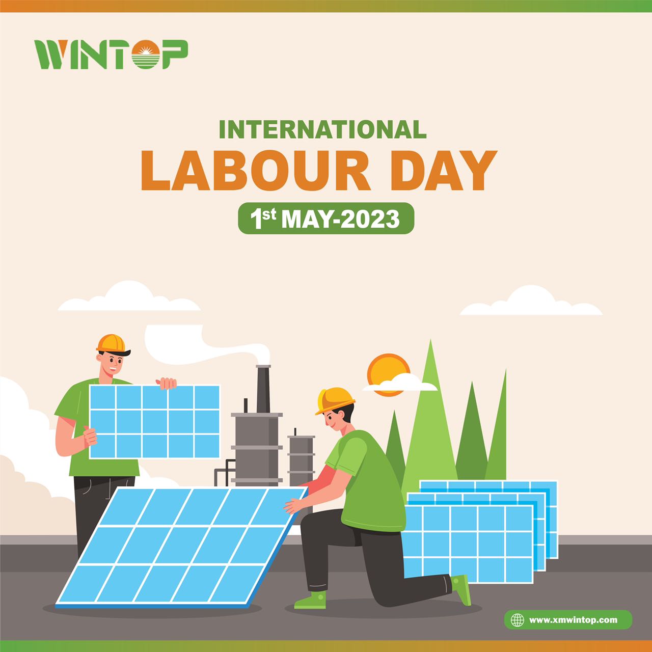 إشعار عطلة عيد العمال العالمي في الأول من مايو