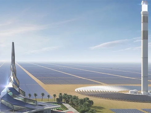 الانتهاء من إنشاء أكبر محطة للطاقة الشمسية المركزة في العالم في دبي
        