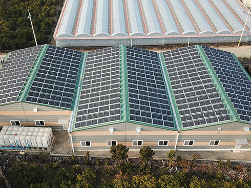 160KW الصابورة ترايبود الشمسية سقف تصاعد قوس في كوريا
